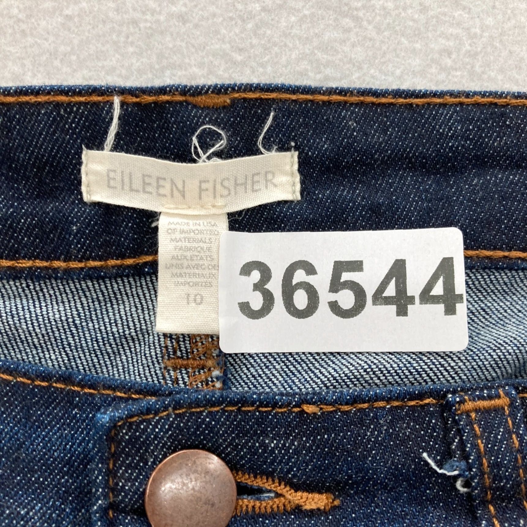 Eileen Fisher Eileen Fisher Jeans Women's 10 Dark Wash Blue Stretch Denim Ankle Regular Size 10 Blue Jeans Size 24" / US 00 / IT 34 - 5 Thumbnail