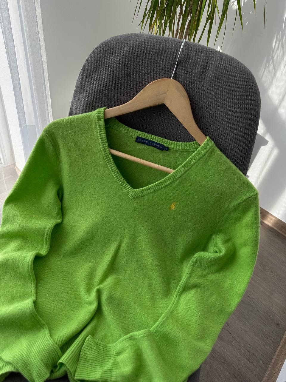 Polo Ralph Lauren × Vintage Vintage Polo Ralph Lauren Cashmere Green Sweater Size S / US 4 / IT 40 - 11 Thumbnail