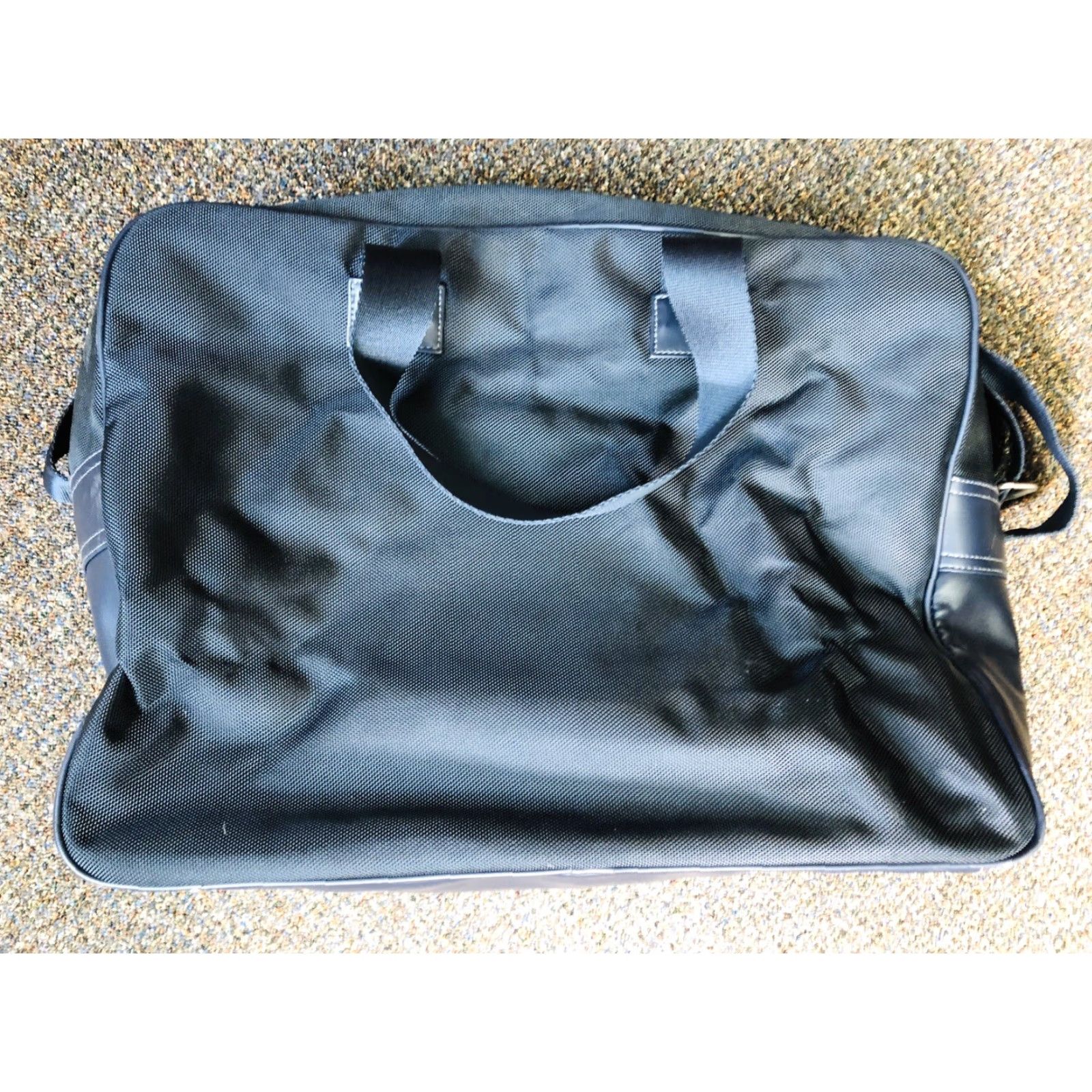 Calvin Klein VINTAGE Calvin Klein Duffle Bag MEN Large Navy blue Cotton Nylon Cotton Gym Bag BLACK Grey TT20 Size ONE SIZE - 5 Thumbnail