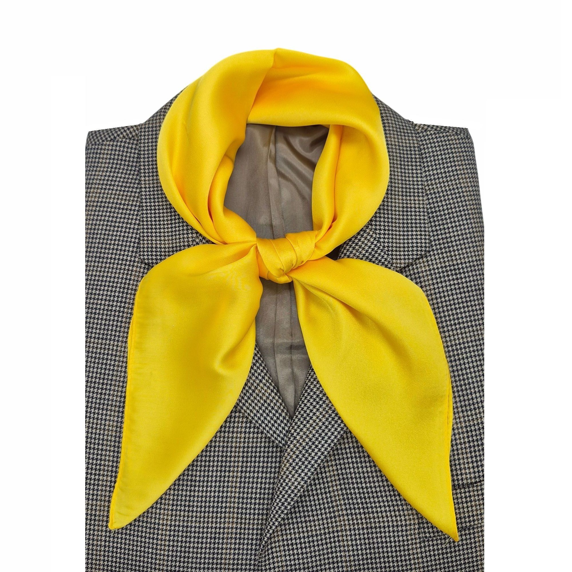 Other ✨Bandana Silky Soft Square Scarf Yellow Hiyab Neckerchief Sh Size ONE SIZE - 1 Thumbnail