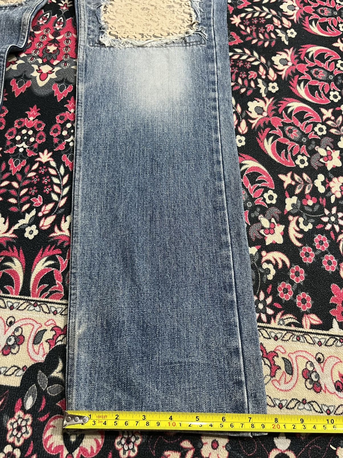 Japanese Brand Japanese Brand Skullshit Hardliner Knee Patch Blue Jeans Size US 29 - 16 Thumbnail