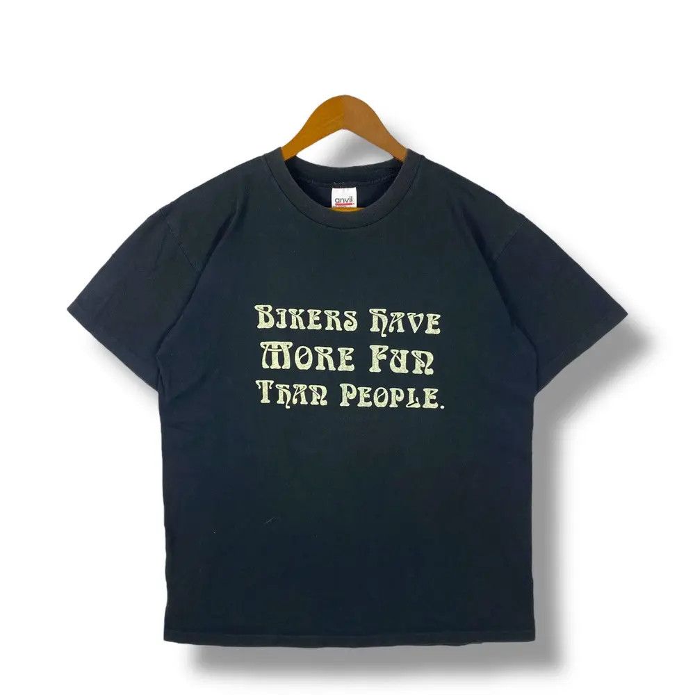 Vintage Vintage LAID BACK Bikers Have More Fun Than People Tee Size US L / EU 52-54 / 3 - 1 Thumbnail
