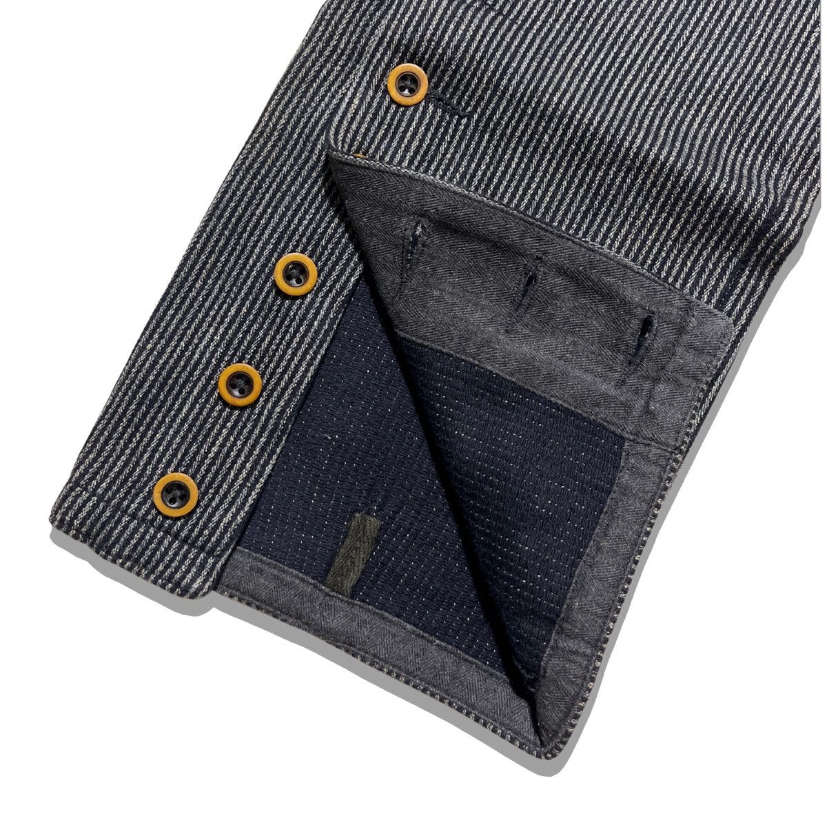 45rpm 45rpm SS2017 Artisan Indigo Series - Stripe Buttoned Pants Size US 29 - 5 Thumbnail