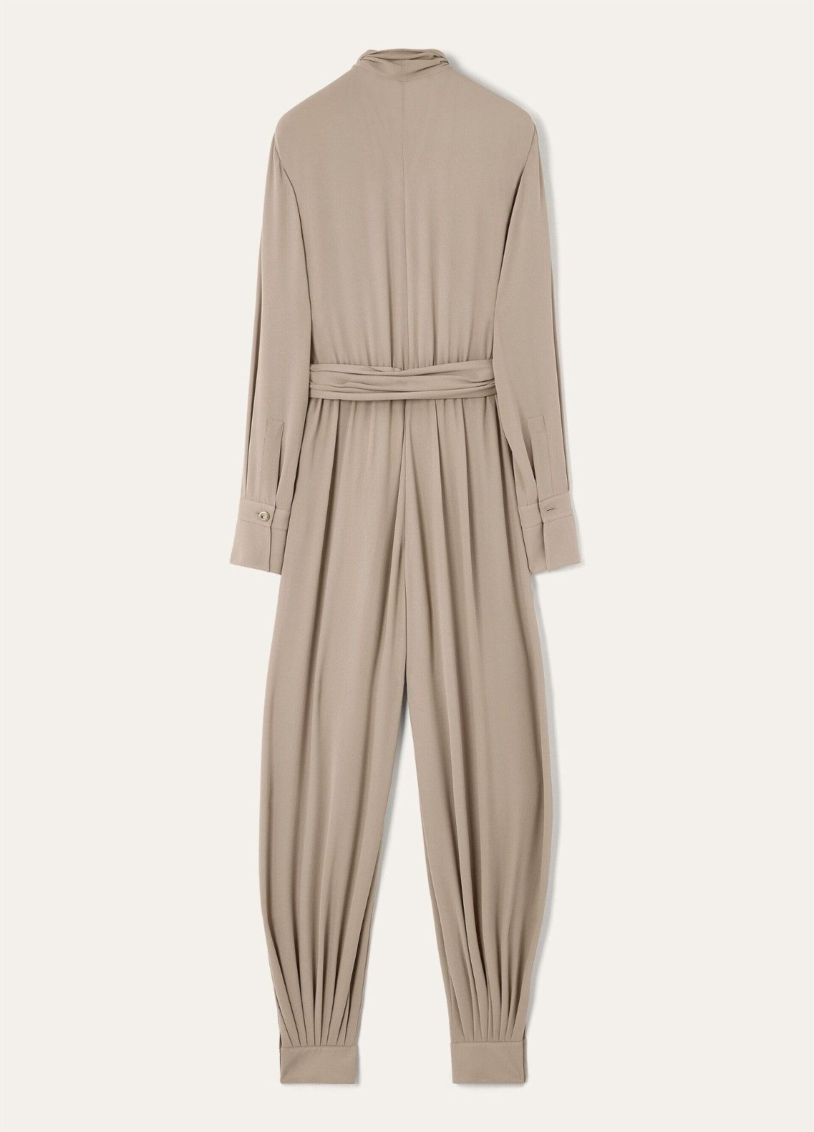 Loro Piana o1srvl11e0526 FAP0019 Monika Jumpsuit in Beige Size 27" / US 4 / IT 40 - 7 Thumbnail