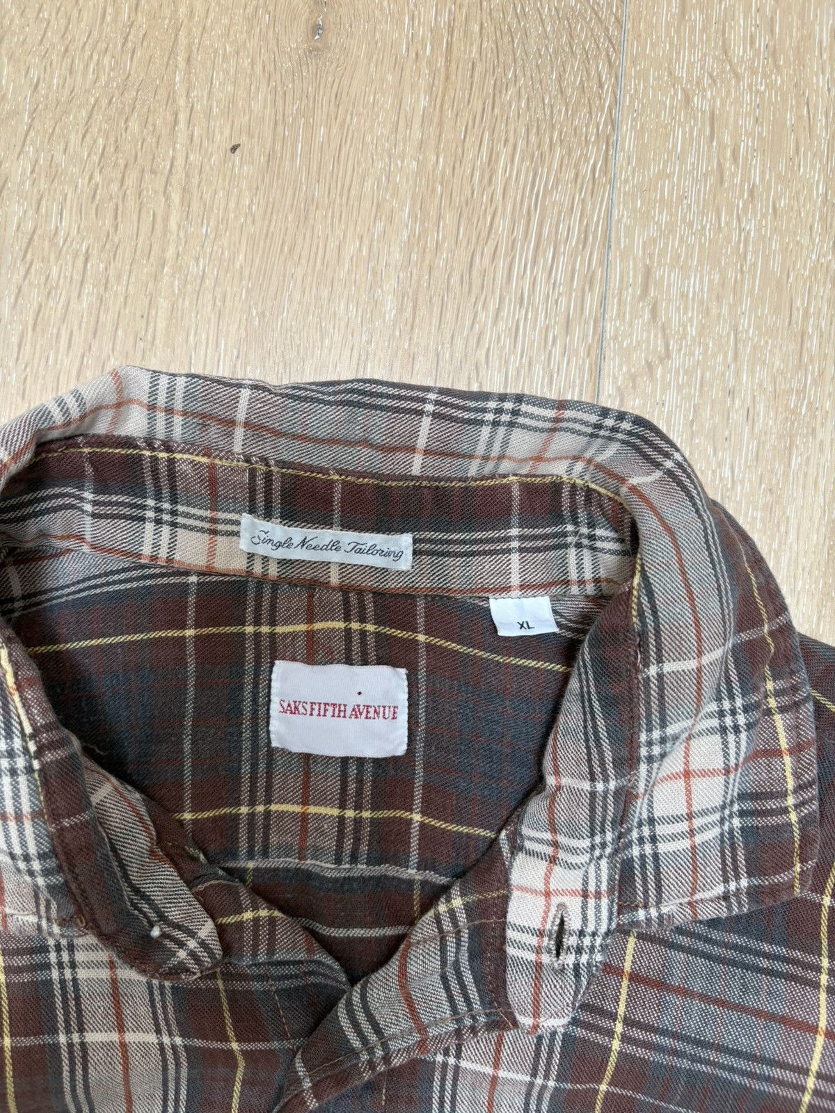 Saks Fifth Avenue Saks Fifth Avenue Vintage Flannel Size US XL / EU 56 / 4 - 2 Thumbnail