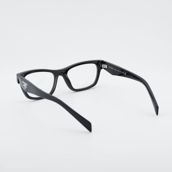 Prada Prada PRB01V 16K1O1 Eyeglasses Shiny Black 54mm Cat Eye Size ONE SIZE - 3 Thumbnail