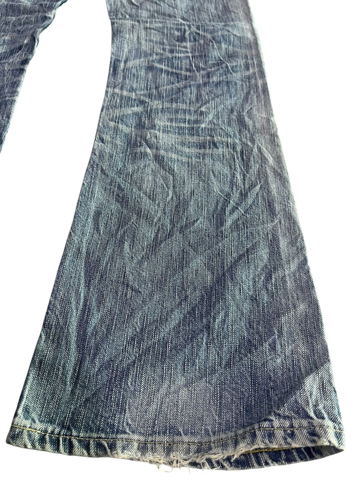 If Six Was Nine × Japanese Brand 🇯🇵 FLARE Y2K EDWIN BLUE TRIP 503 DENIM JEANS Size US 32 / EU 48 - 17 Thumbnail