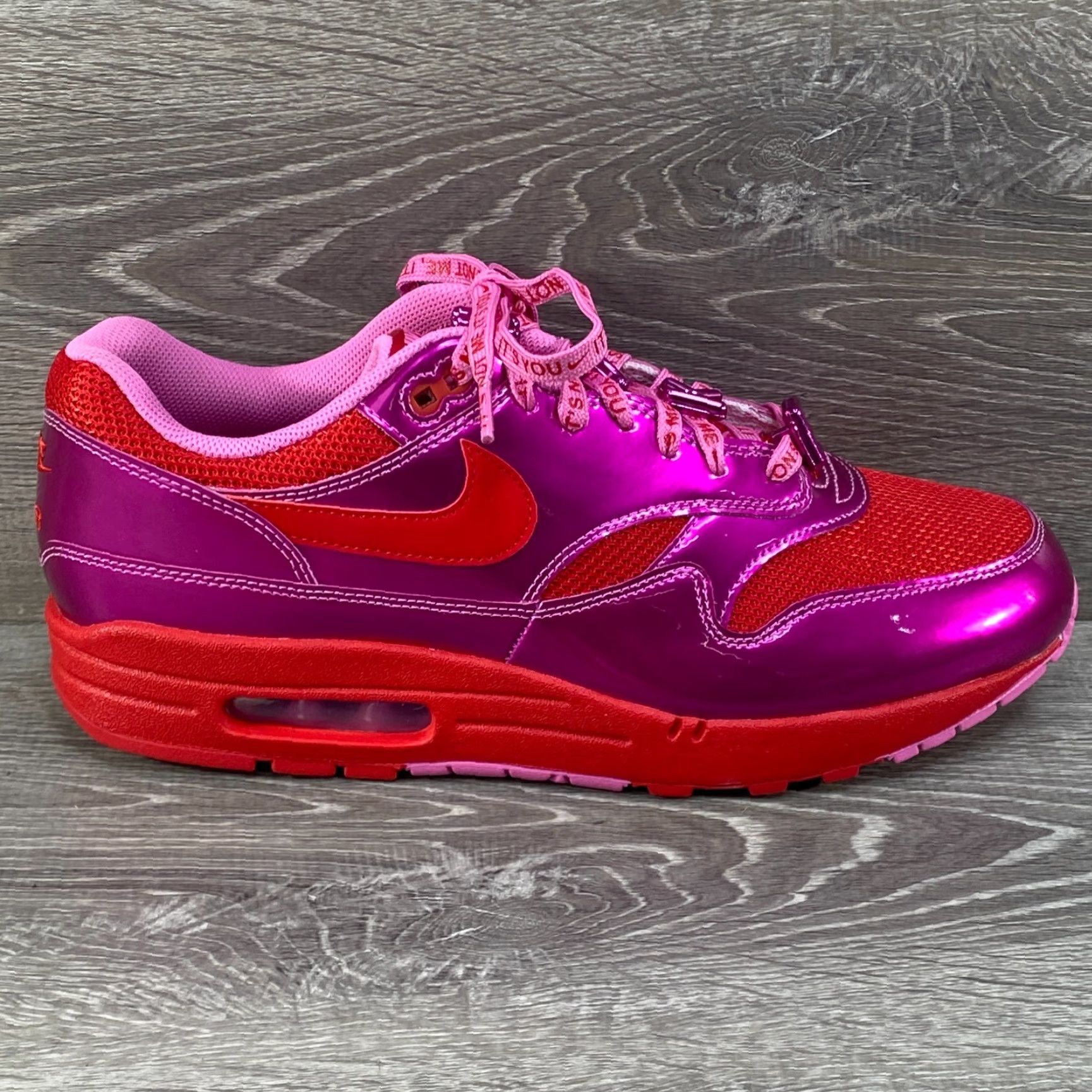 Nike Nike Air Max 1 Mens 11.5 Womens 13 PRM Valentine's Day Love Playful Pink Red NEW Nike Air Max 1 Sneaker Mens Womens Size US 11 / IT 41 - 2 Thumbnail