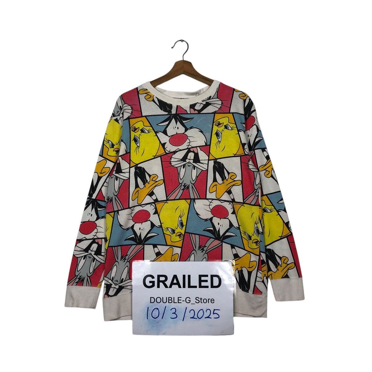 Cartoon Network 📌Vintage Sweatshirt Full Print Looney Tunes Big Logo Size US L / EU 52-54 / 3 - 1 Thumbnail