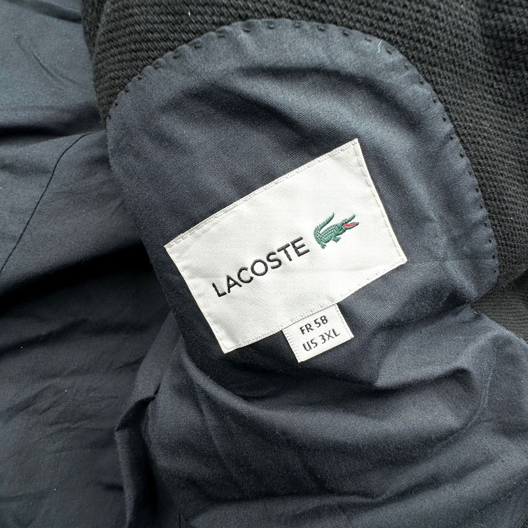 Lacoste Lacoste Coat Blazer Mens 3XL Button Lined Long Sleeve Pockets Pea Coat Black 100% Cotton VH0371 Size US XXL / EU 58 / 5 - 3 Thumbnail