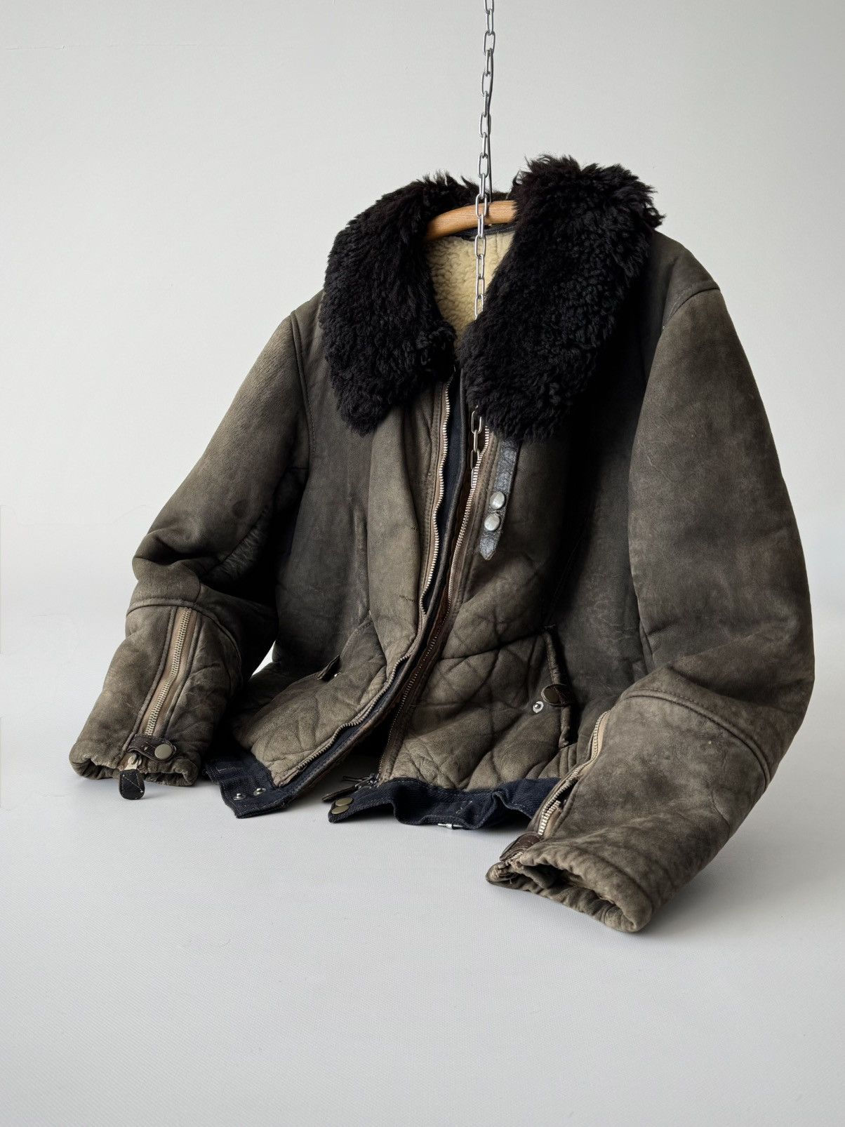 Vintage Vintage Original WW2 German 'Channel' Shearling Jacket Size US M / EU 48-50 / 2 - 1 Thumbnail