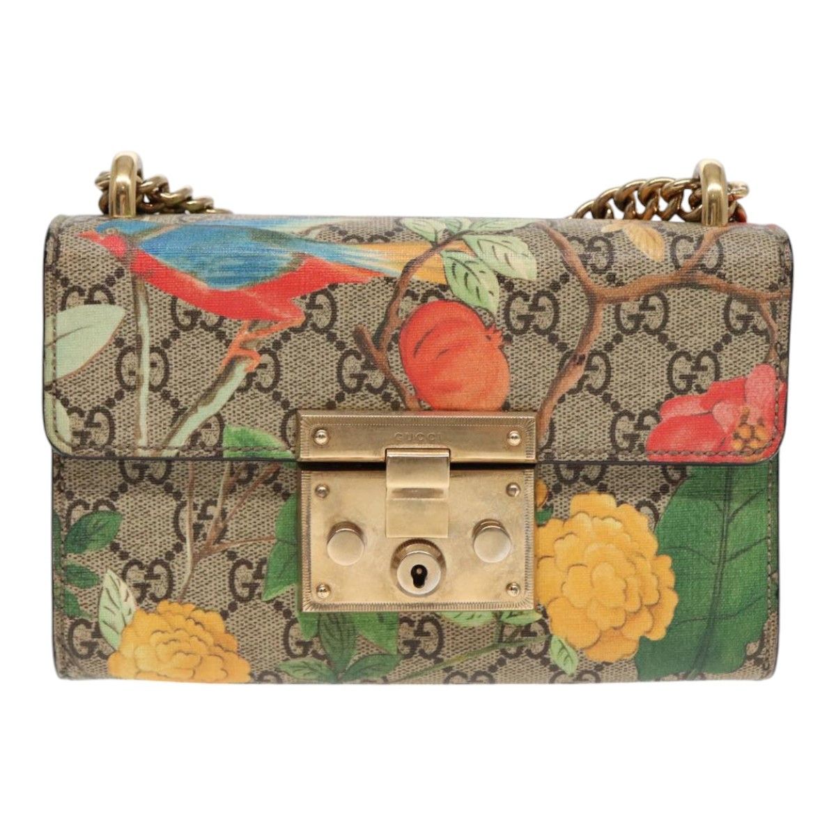 Gucci Padlock Beige Canvas Shoulder Bag (Pre-Owned) Size ONE SIZE - 1 Thumbnail