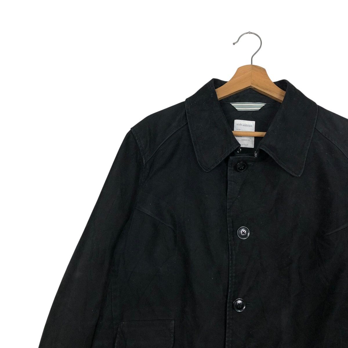 Japanese Brand 🔥RICH BLACK VINTAGE CHORE JACKET ADDITION ISSEY MIYAKE Size US M / EU 48-50 / 2 - 9 Thumbnail