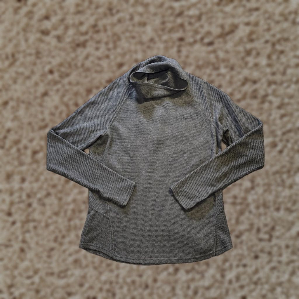 Vintage Kuhl Top Womens Medium Gray Cowl Neck Thermal Waffle Knit Long Sleeve Outdoors Size M / US 6-8 / IT 42-44 - 1 Thumbnail