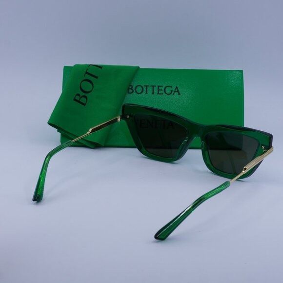 Bottega Veneta Bottega Veneta BV1241S 003 Sunglasses Green/Gold Cat Eye Size ONE SIZE - 12 Thumbnail