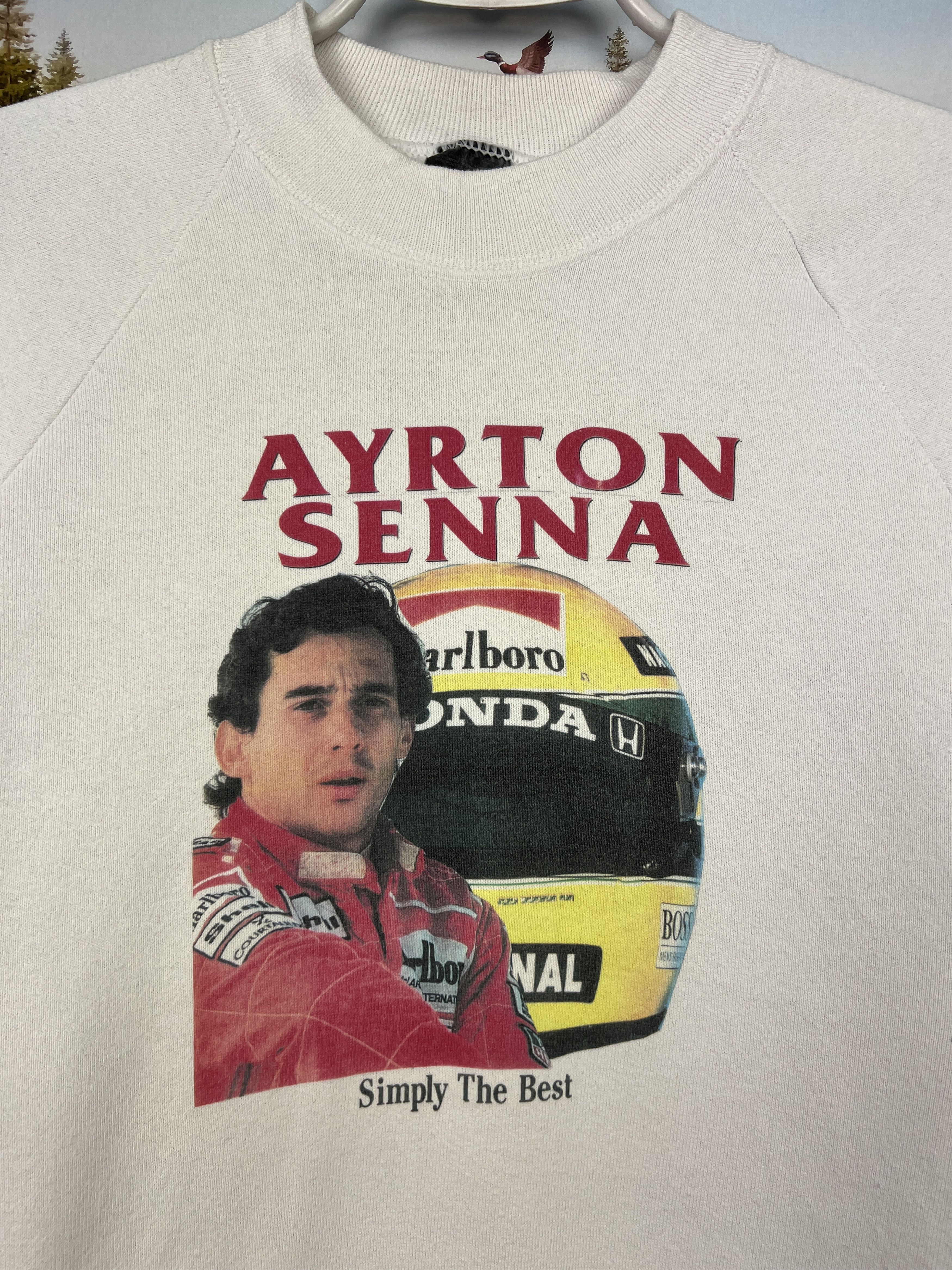 Vintage Vintage 90's Ayrton Senna Sweatshirt Formula 1 Marlboro Size US M / EU 48-50 / 2 - 5 Thumbnail