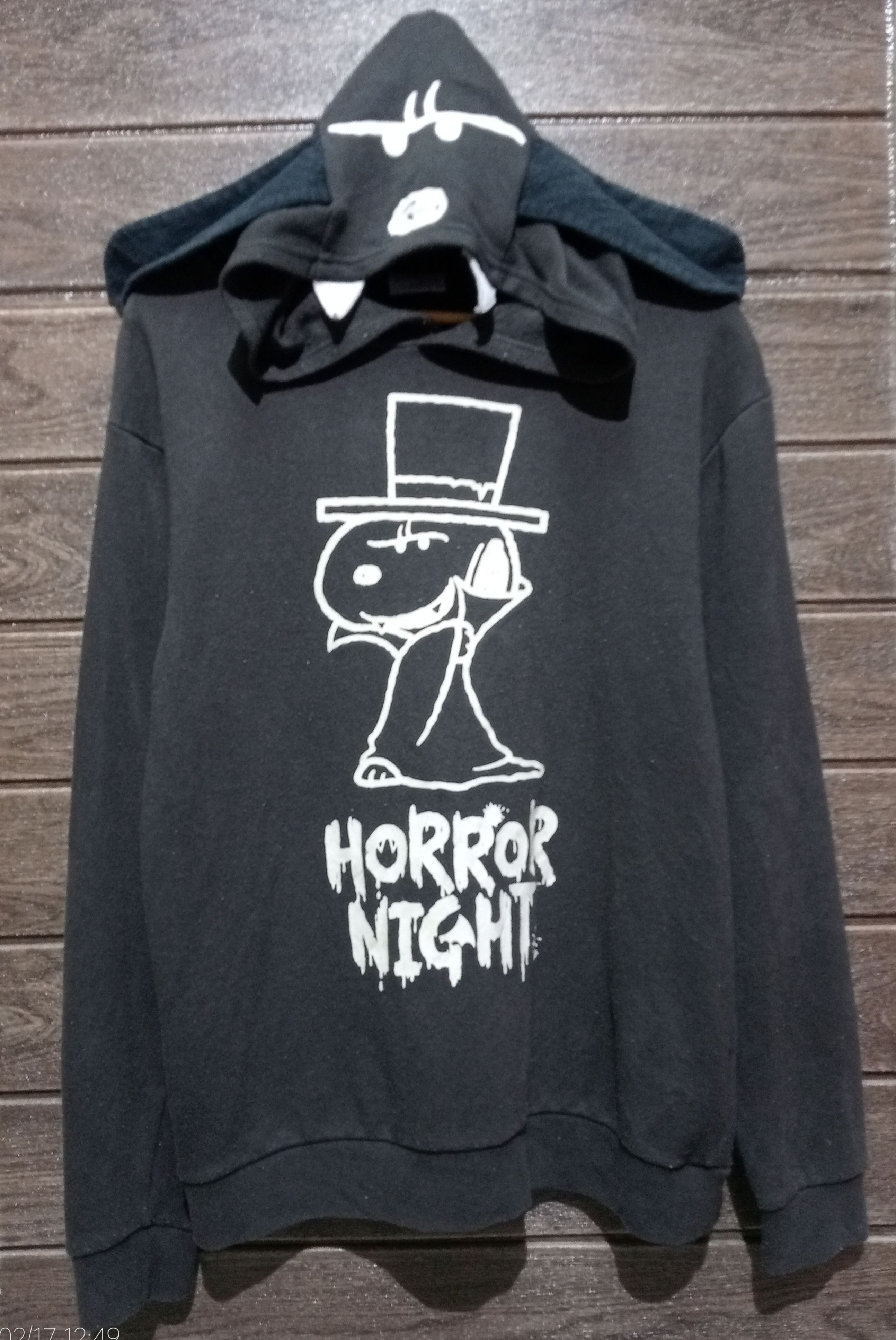 image of Cartoon Network x Universal Studios Universal Studio Japan Horror Night Snoopy Hoodie in Black (Siz