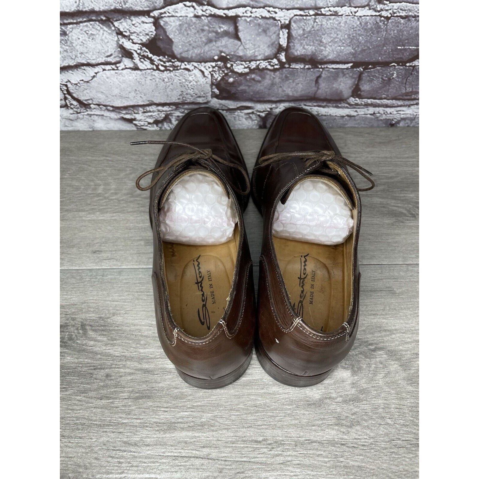 Santoni Santoni Brown Leather Apron Toe Loafers Oxfords Dress Shoes Size US 10 / EU 43 - 6 Thumbnail