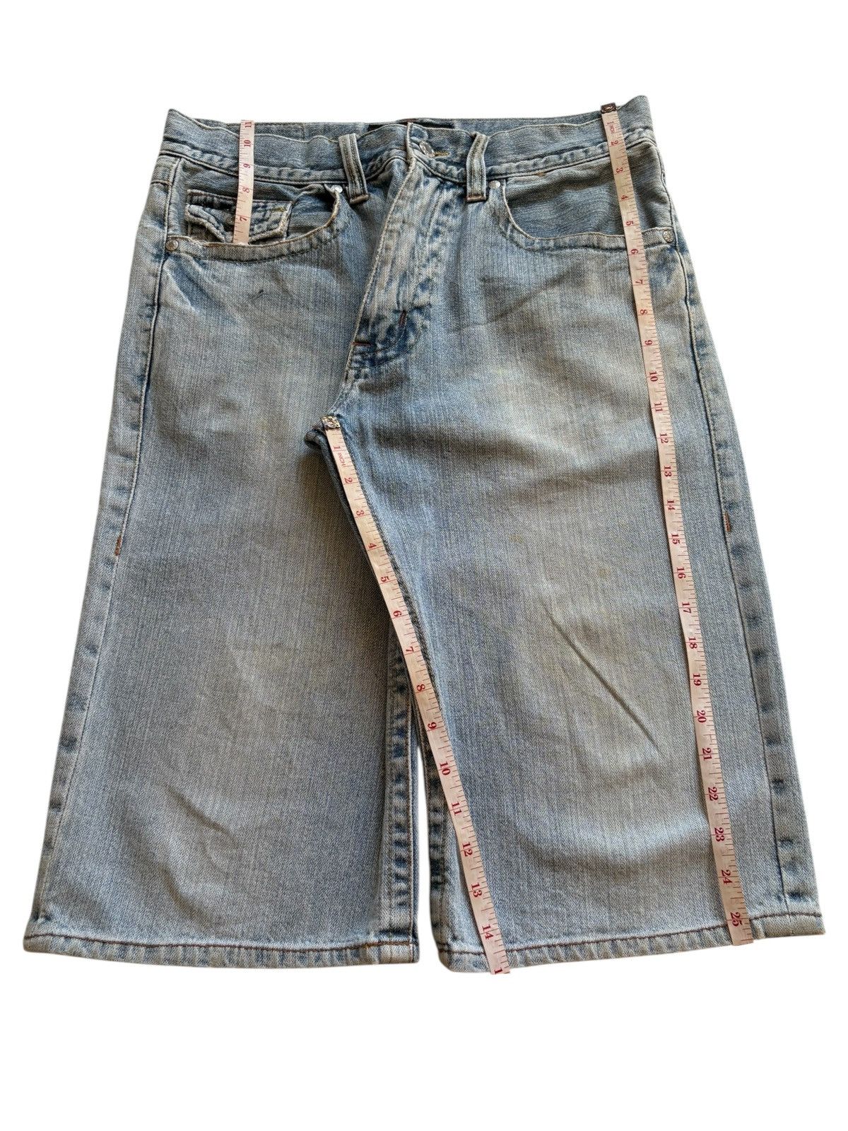 Dogtown × JNCO × Japanese Brand Vintage Zippo Mud Wash Distressed Ripped Baggy Jean Shorts Size US 31 - 15 Thumbnail