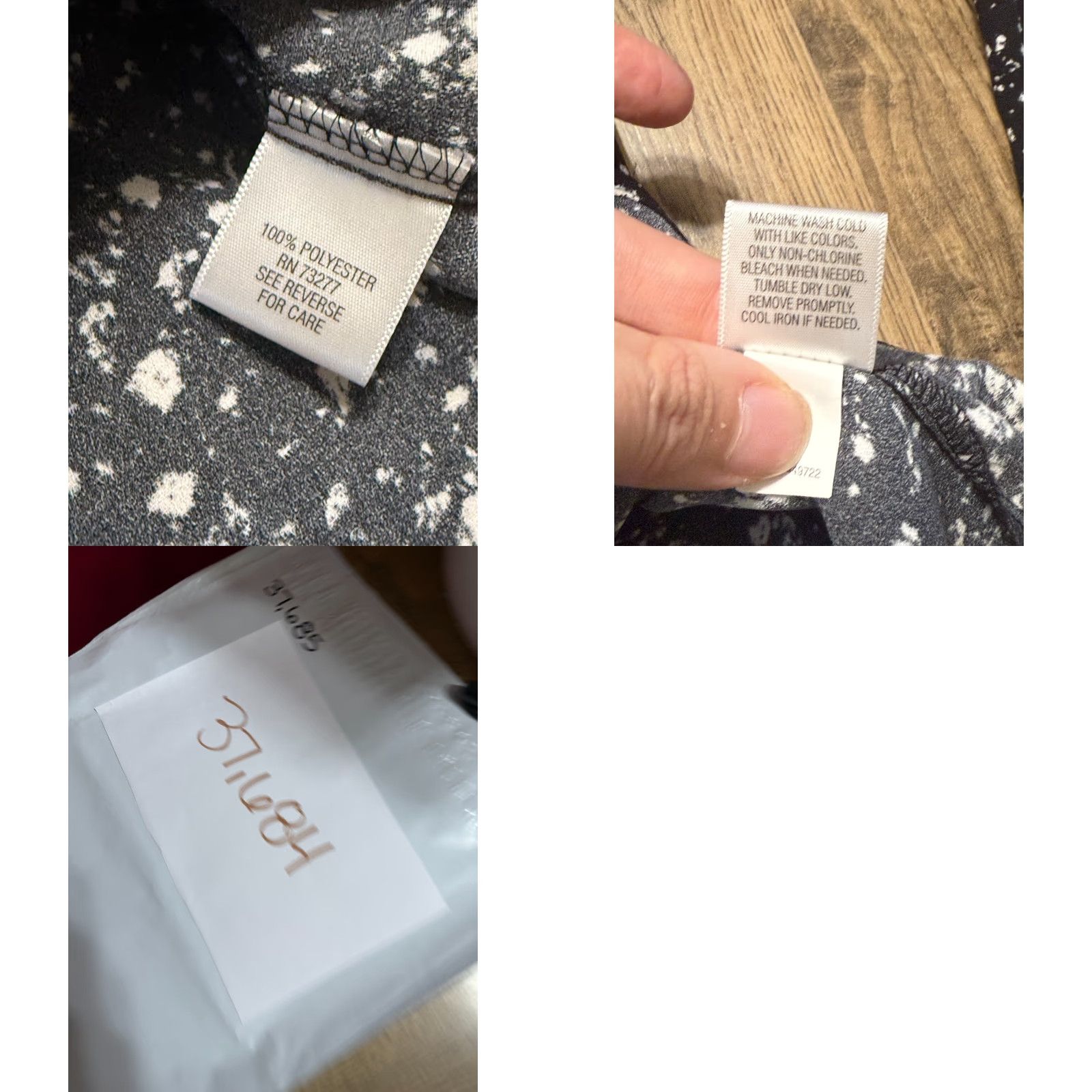 Apt. 9 Apt. 9 Shirt, Women's Size Small, White Black Floral Long Sleeve Button Up Size S / US 4 / IT 40 - 8 Thumbnail