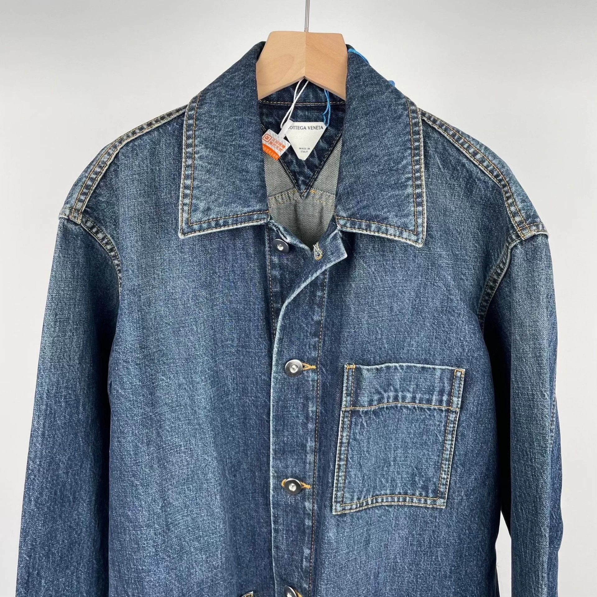 Bottega Veneta BV Blue Denim Shacket 260402VZZWS12 Size US S / EU 44-46 / 1 - 8 Thumbnail