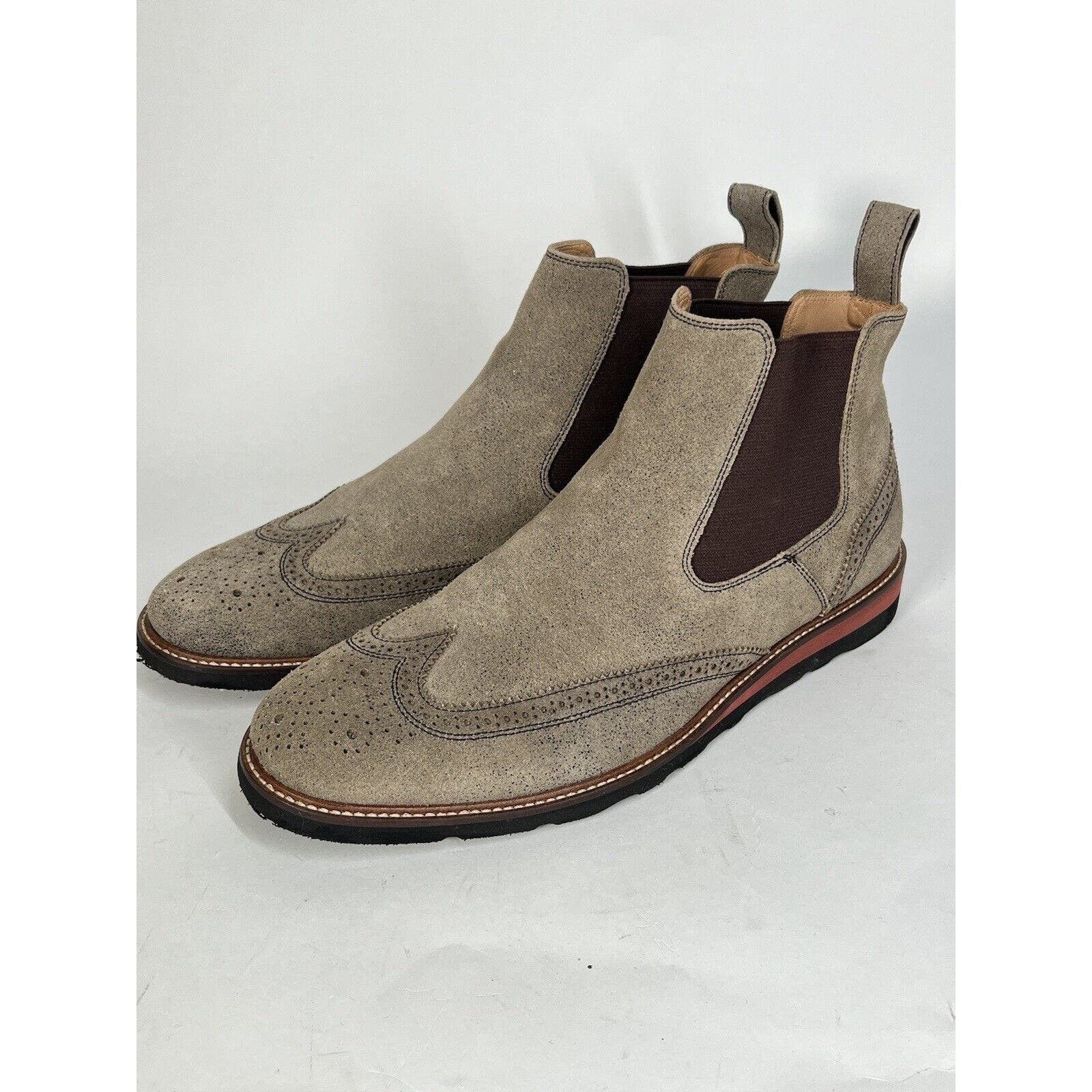 image of Martin Dingman Blue Ridge Water Repellent Suede Chelsea Boot in Beige, Women's (Size 10)