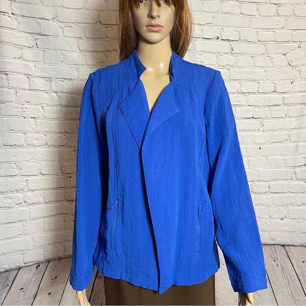 Chicos Chico's Royal Blue Open Front Jacket Size 1 US M Size M / US 6-8 / IT 42-44 - 9 Thumbnail