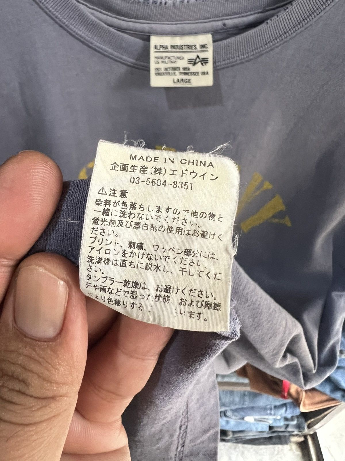 Alpha Industries 🔥Sun Faded Vintage Alpha Industries US Navy Tee Size US M / EU 48-50 / 2 - 16 Thumbnail