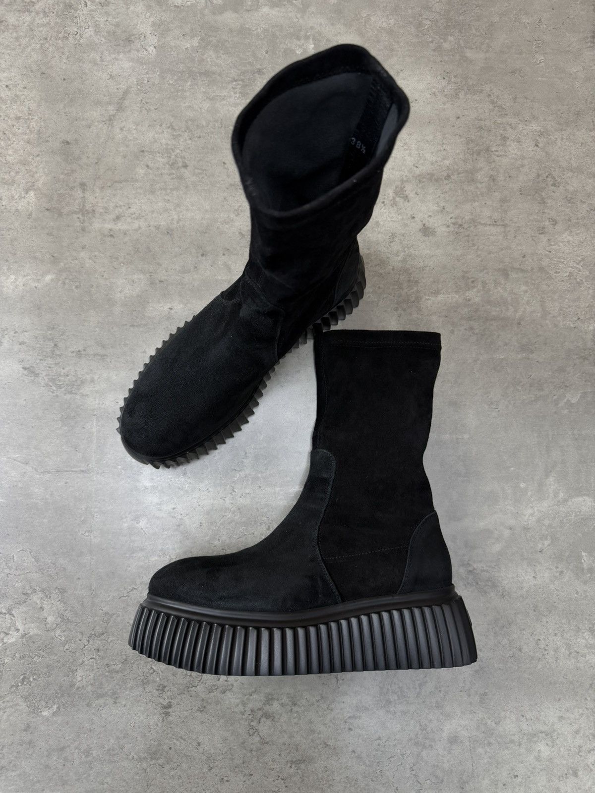 AGL AGL Black Suede Platform Boots Chunky Sole EU 38.5 Size US 8.5 / IT 38.5 - 9 Thumbnail