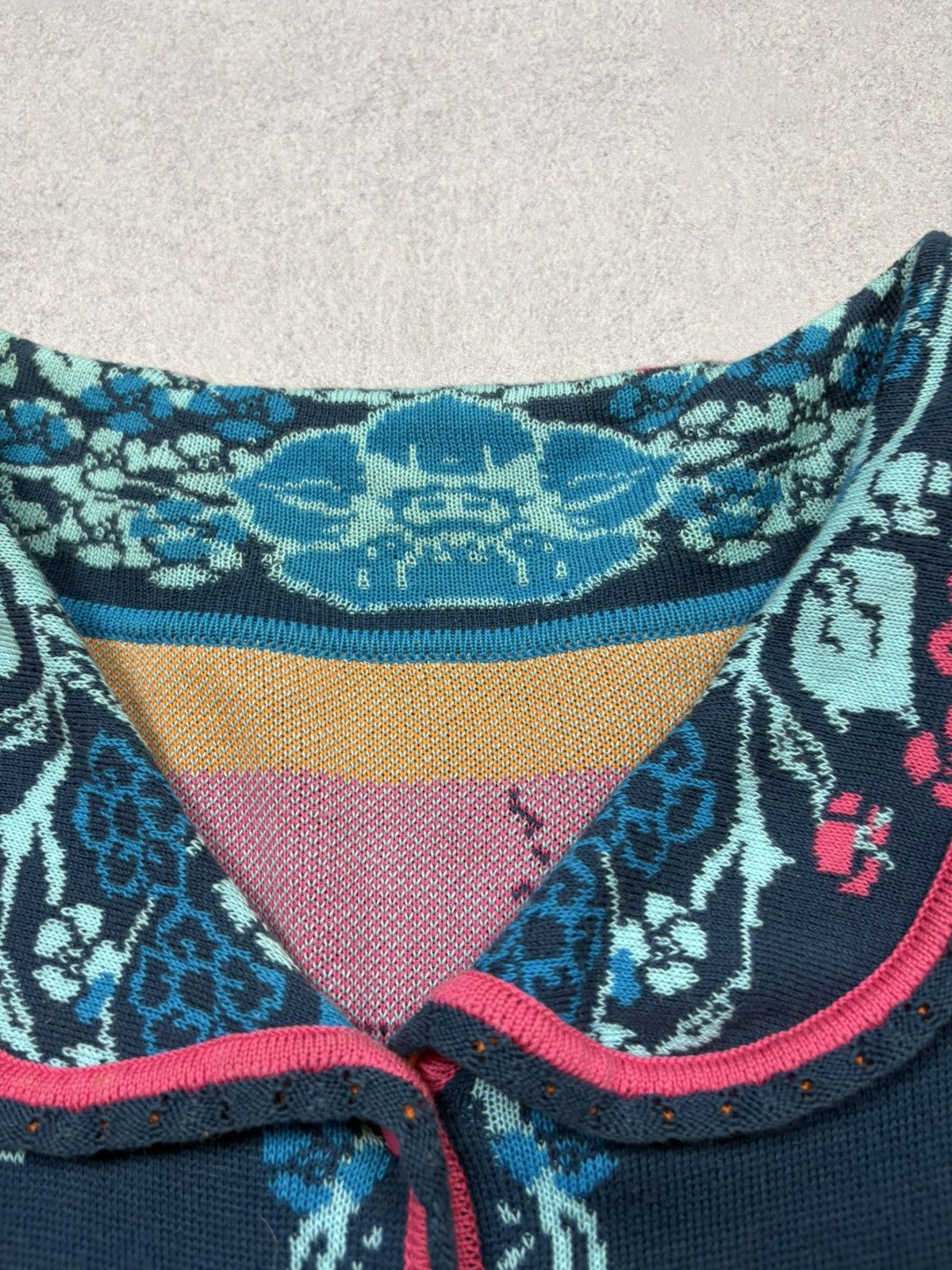 Vintage Ivko Floral Jacquard Knit Cardigan Button Up Boho Art Rare L Size L / US 10 / IT 46 - 11 Thumbnail