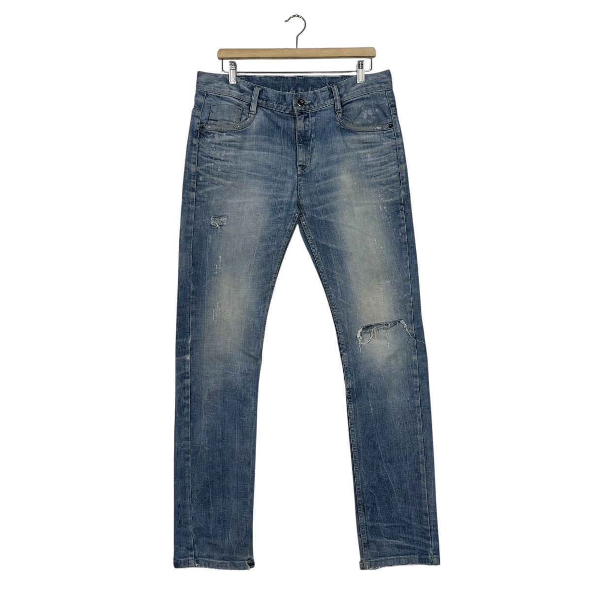 Other Vintage GRF Distressed Denim Jeans Size US 34 / EU 50 - 1 Thumbnail