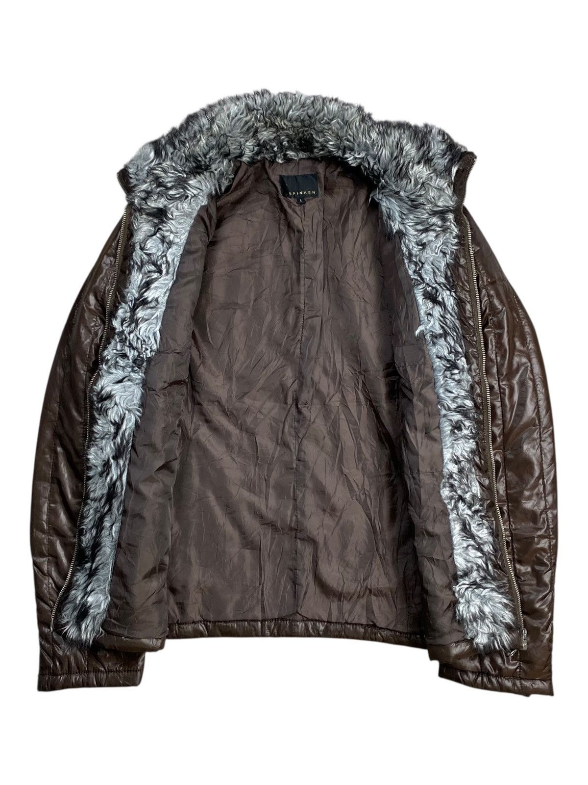 Tornado Mart RESTOCK Spinach - Vkei Style Trim Fur Jacket Size US M / EU 48-50 / 2 - 2 Thumbnail