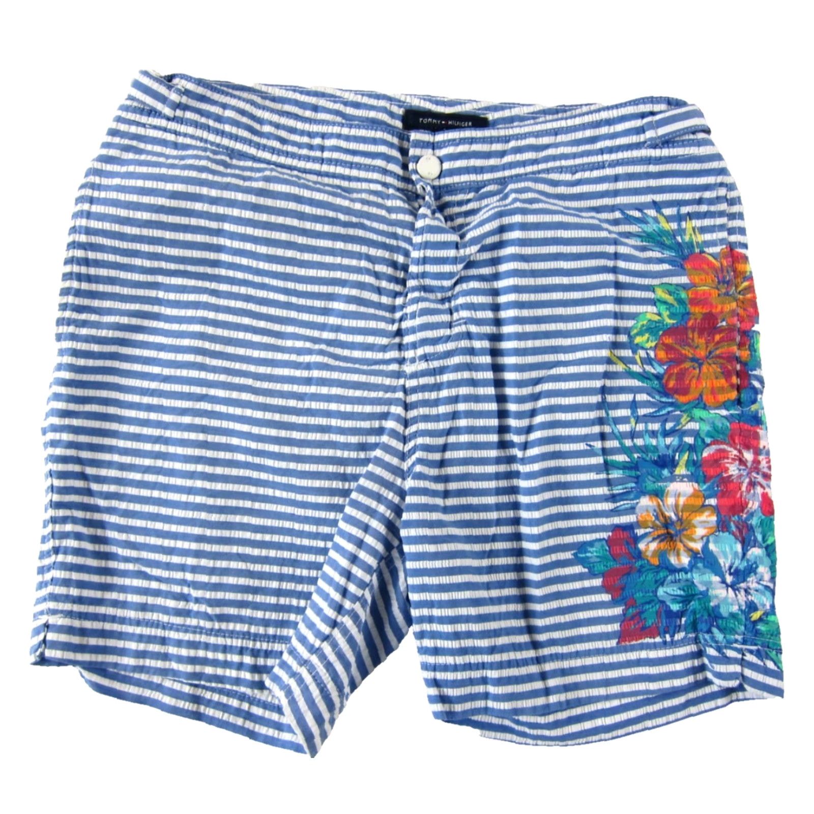 Tommy Hilfiger Tommy Hilfiger Swim Trunk Men Medium Blue Floral Lined Cotton Nylon Stripe Bottom Size US 31 - 2 Thumbnail