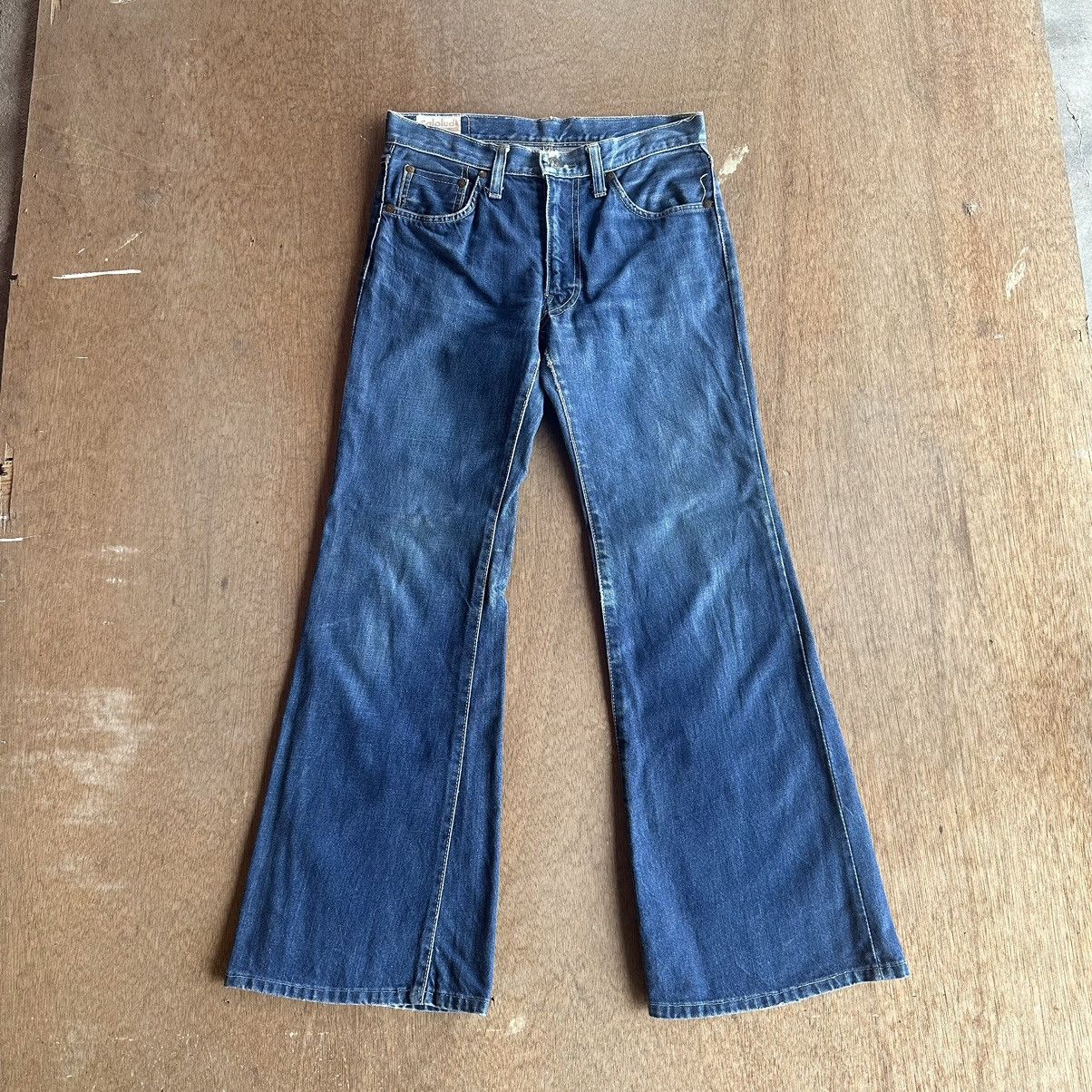 Vintage FLARE/BOOTCUT ‼️ Vintage COLOLUD Yellow Stitch Sconvil Denim Size US 27 - 3 Thumbnail