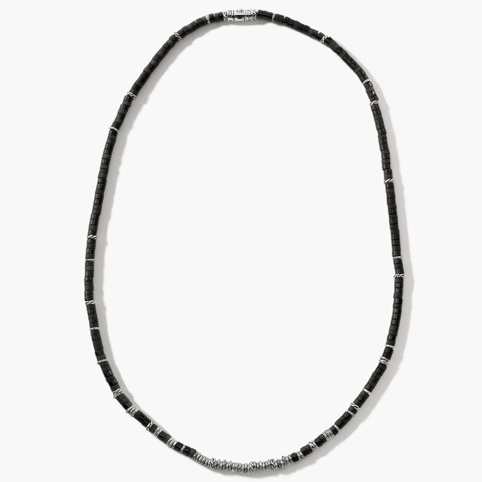 Ed Hardy JOHN HARDY Black Onyx Heishi Silver Necklace Size ONE SIZE - 4 Thumbnail