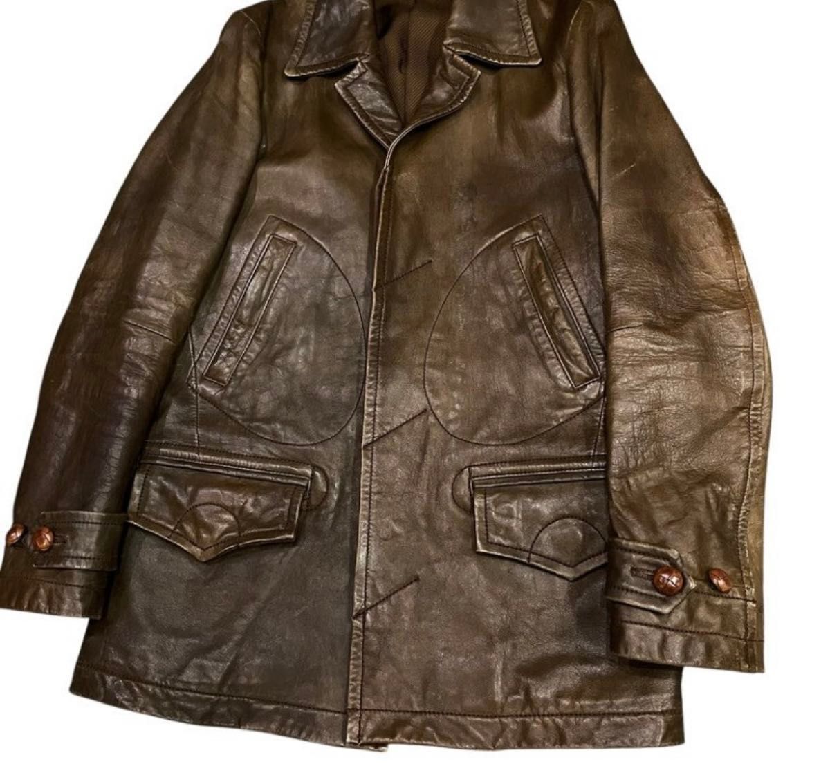 Number (N)ine Number Nine 08AW PORTLAND Lamb Leather Silk Lining Car Coat Size US M / EU 48-50 / 2 - 6 Thumbnail