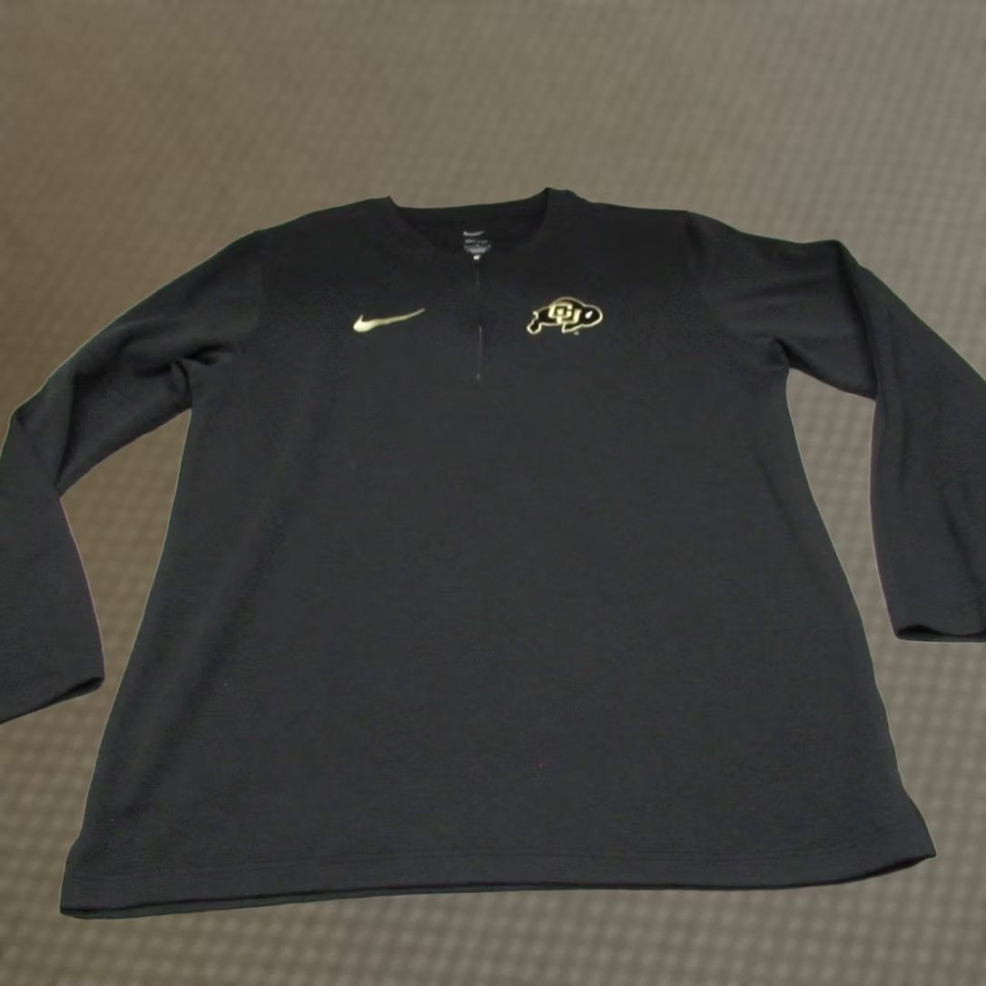 Nike Nike Dri-FIT Jacket Men L Black 1/4 Zip Performance Lightweight CU Buffaloes Sports Football Activewear Casual Mens Size US L / EU 52-54 / 3 - 1 Thumbnail
