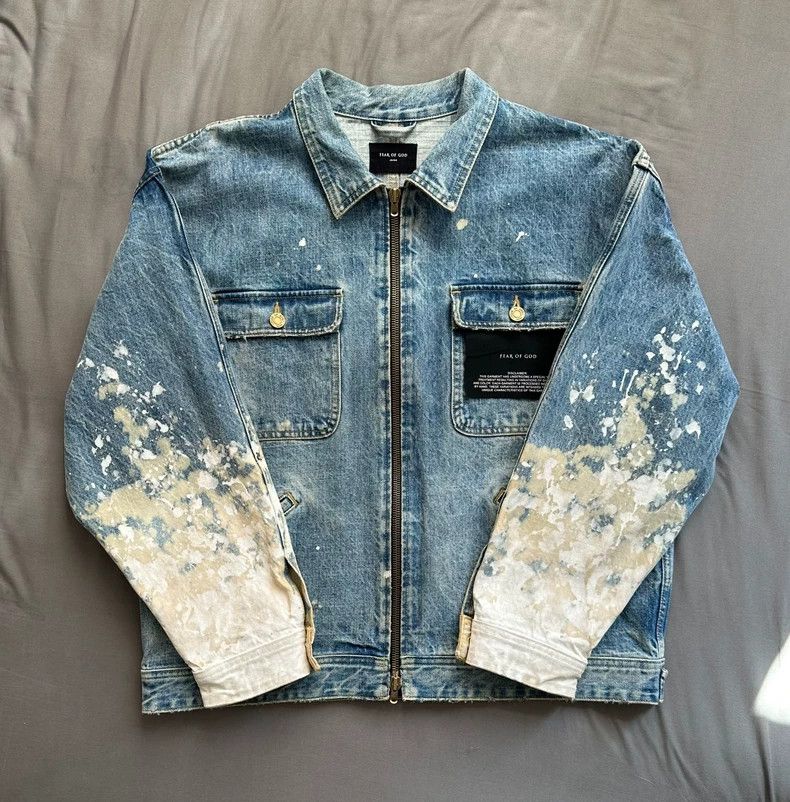 Fear of God Fear of God 5th ink-splashed denim jacket Size US M / EU 48-50 / 2 - 1 Thumbnail