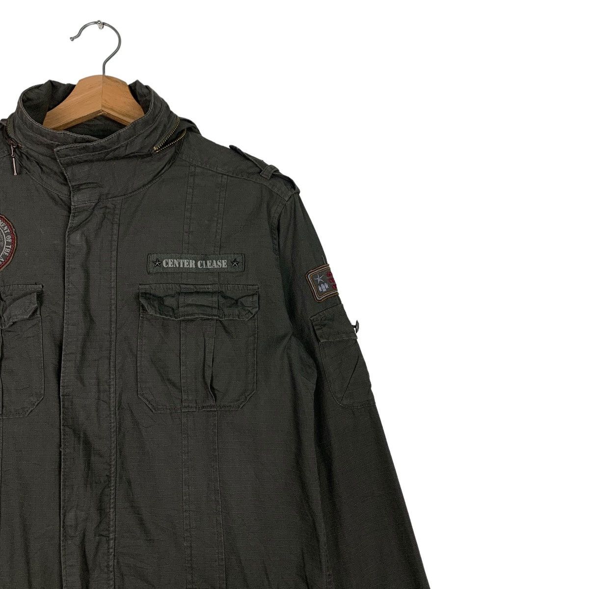 Japanese Brand CENTER CLEASE Combat Tactical Hooded Jacket #0487-C22 Size US M / EU 48-50 / 2 - 4 Thumbnail