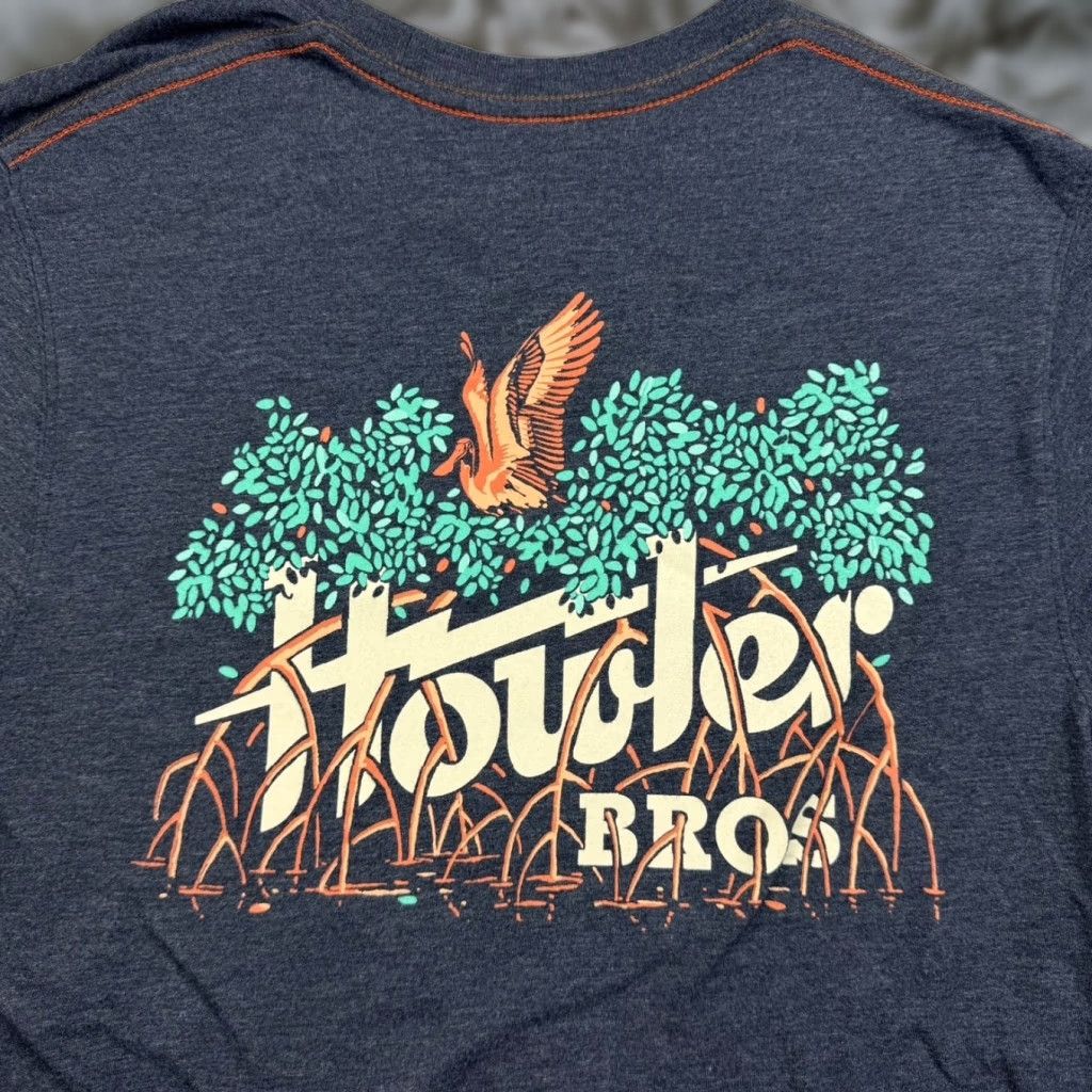 Howler Brothers Howler Brothers Men's Cotton Blend Long Sleeve Crewneck T-Shirt Gray Medium Graphic Print Crew Neck Double Sided Graphics Shirts Mens Size US M / EU 48-50 / 2 - 1 Thumbnail