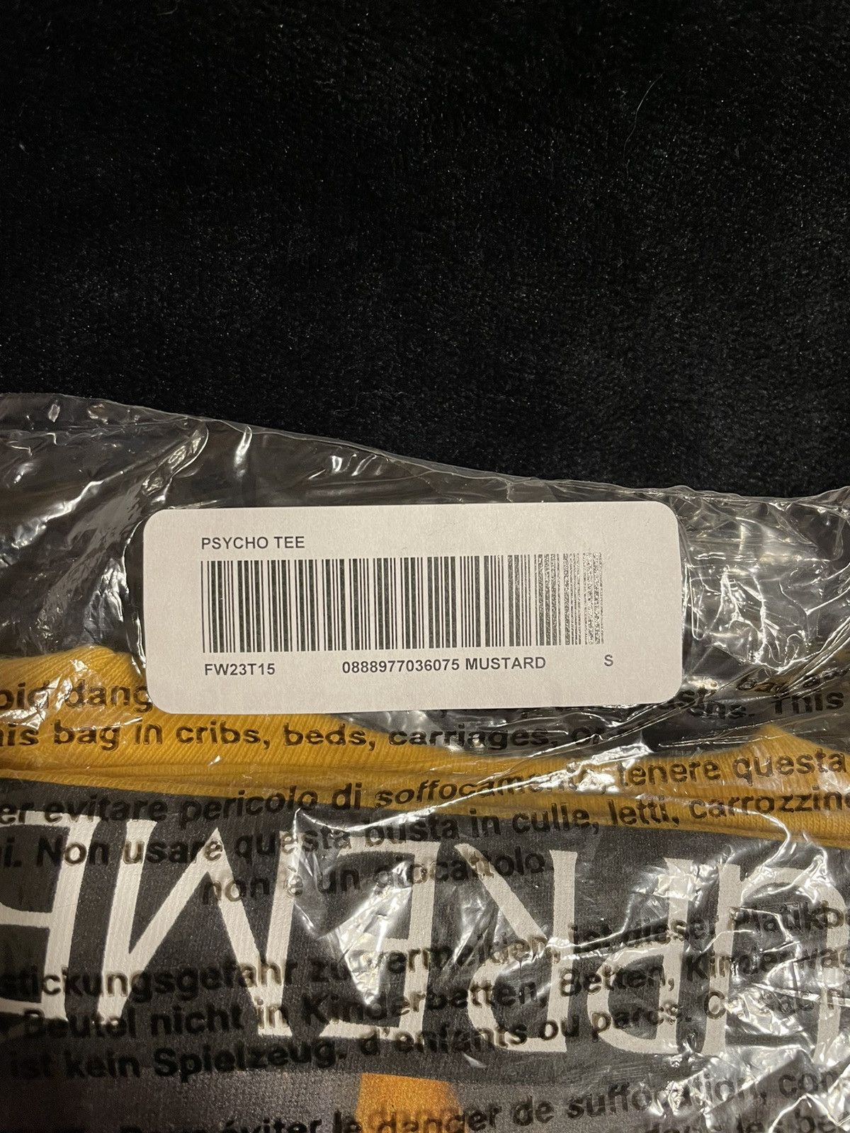 Supreme Supreme American Psycho Tee Mustard FW23 Size US S / EU 44-46 / 1 - 4 Thumbnail