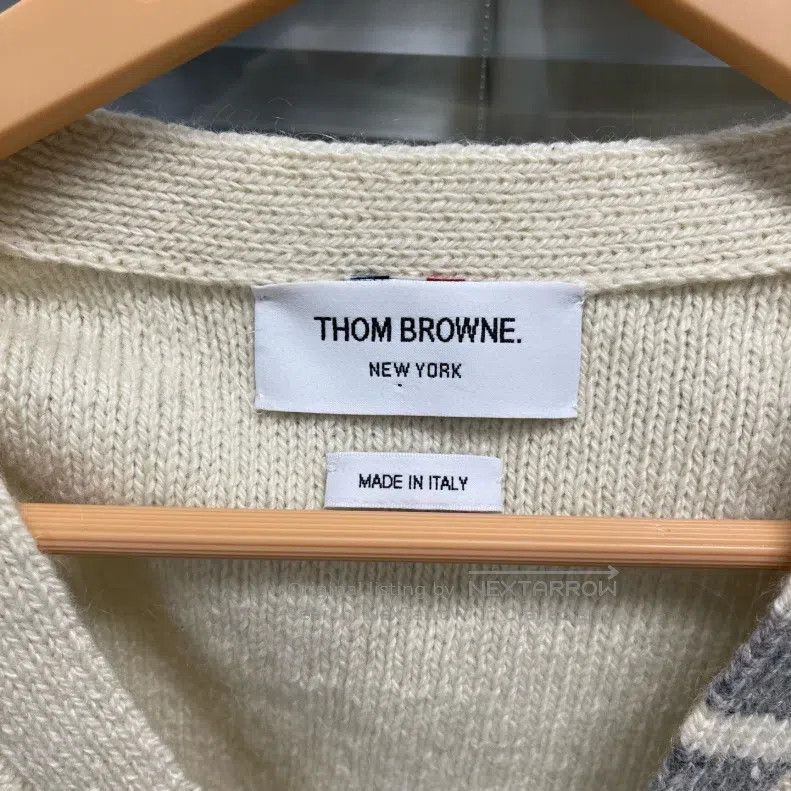 Thom Browne Thom Browne Beige Open Cardigan Size US S / EU 44-46 / 1 - 3 Thumbnail