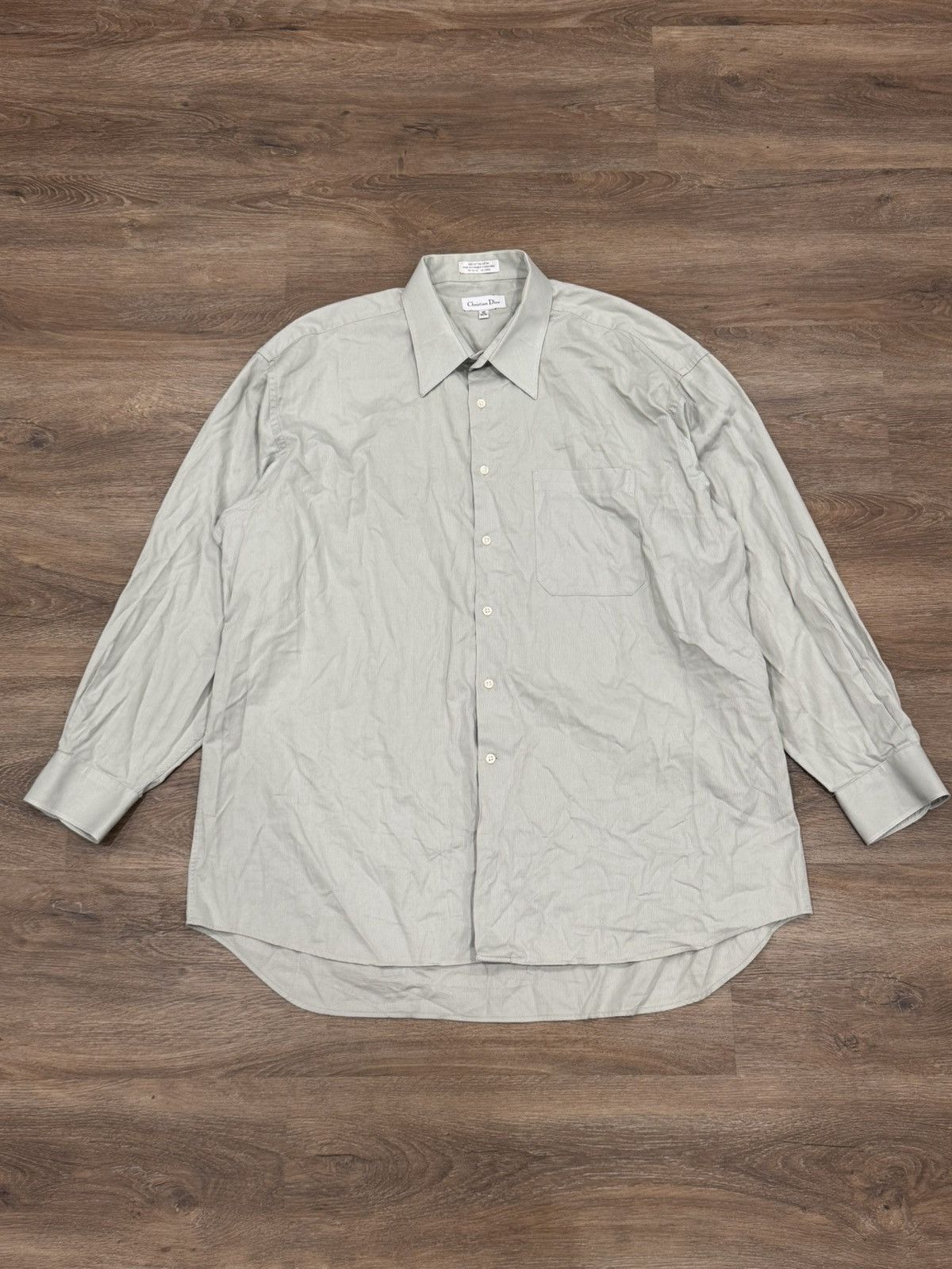Christian Dior Monsieur Vintage 90s Christian Dior Cotton Dress Shirt Size US XL / EU 56 / 4 - 1 Thumbnail