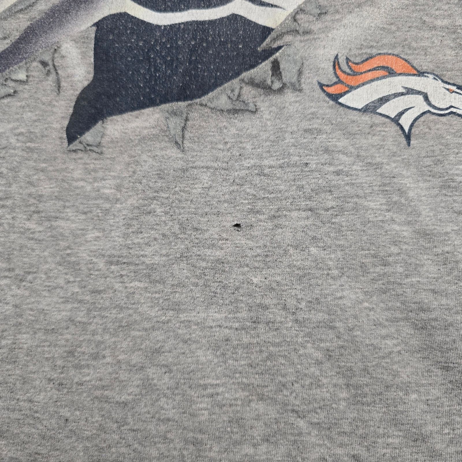 NFL Vintage Denver Broncos Shirt Gray Large Tear Away NFL Tee Size US L / EU 52-54 / 3 - 3 Thumbnail