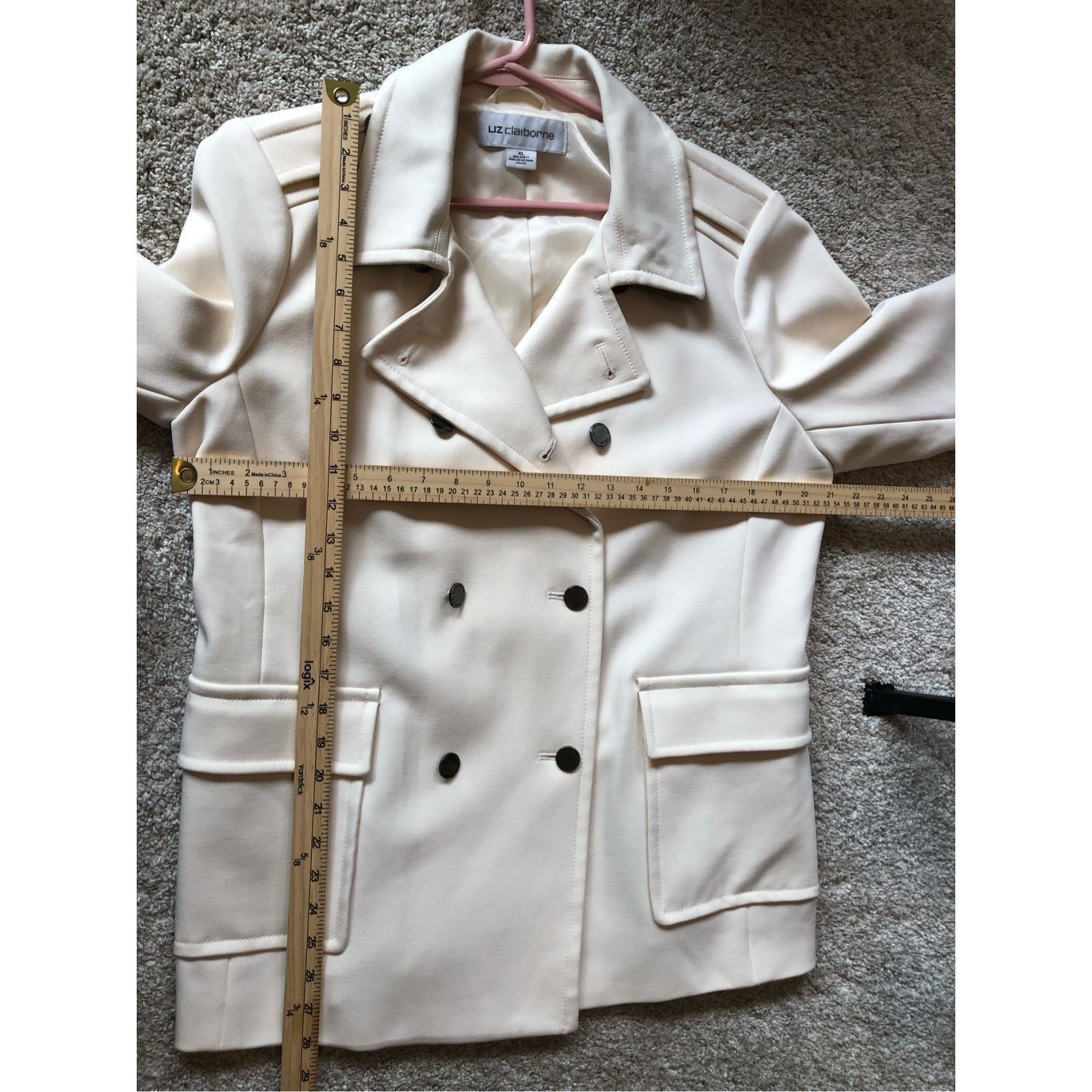 Liz Claiborne Liz Claiborne Women’s White Elegant Button Up Blazer Style C Size XL / US 12-14 / IT 48-50 - 7 Thumbnail