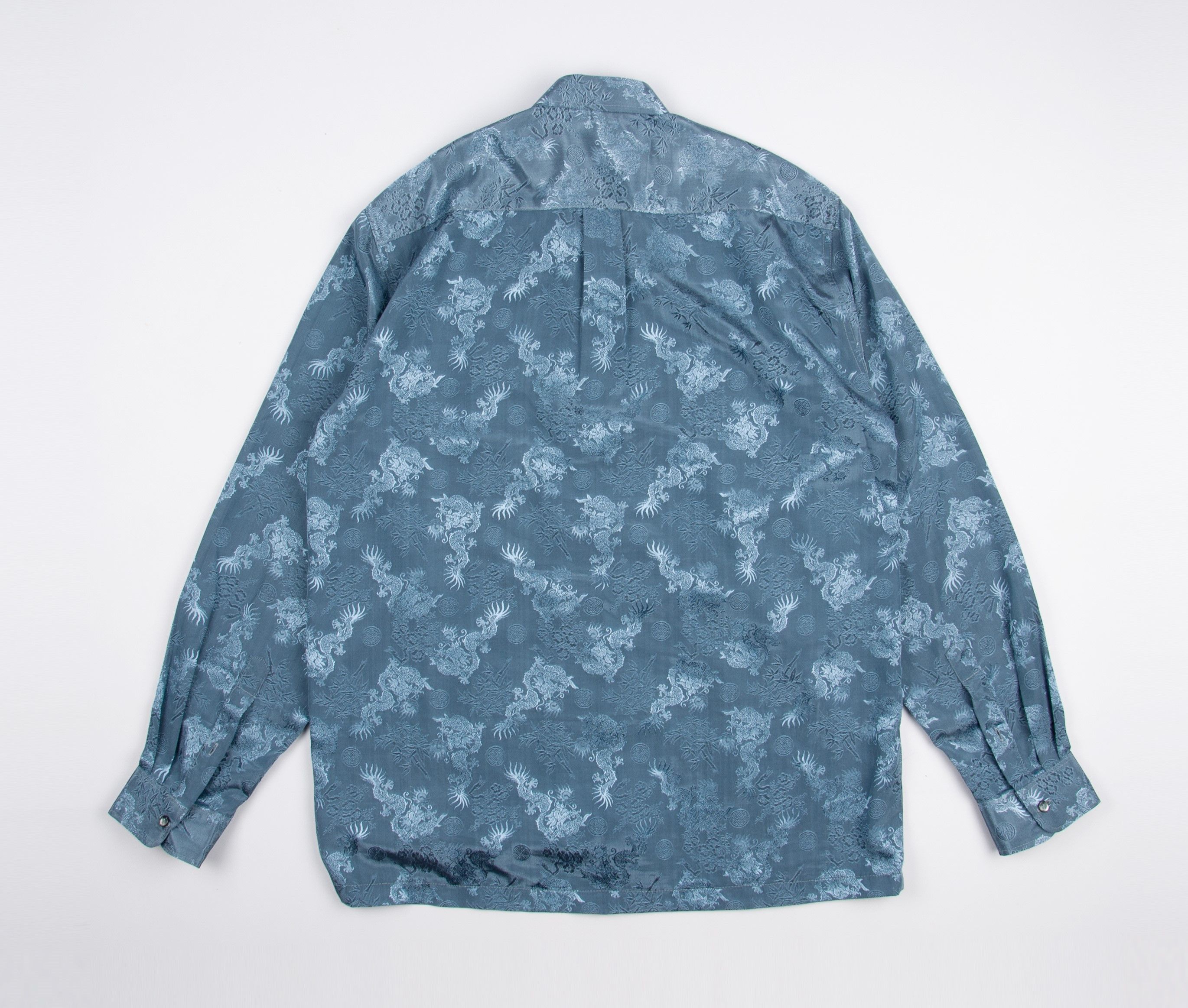 Japanese Brand × Vintage Vintage 90's Dragon Pattern Japanese Long Sleeve Shirt Size US L / EU 52-54 / 3 - 6 Thumbnail