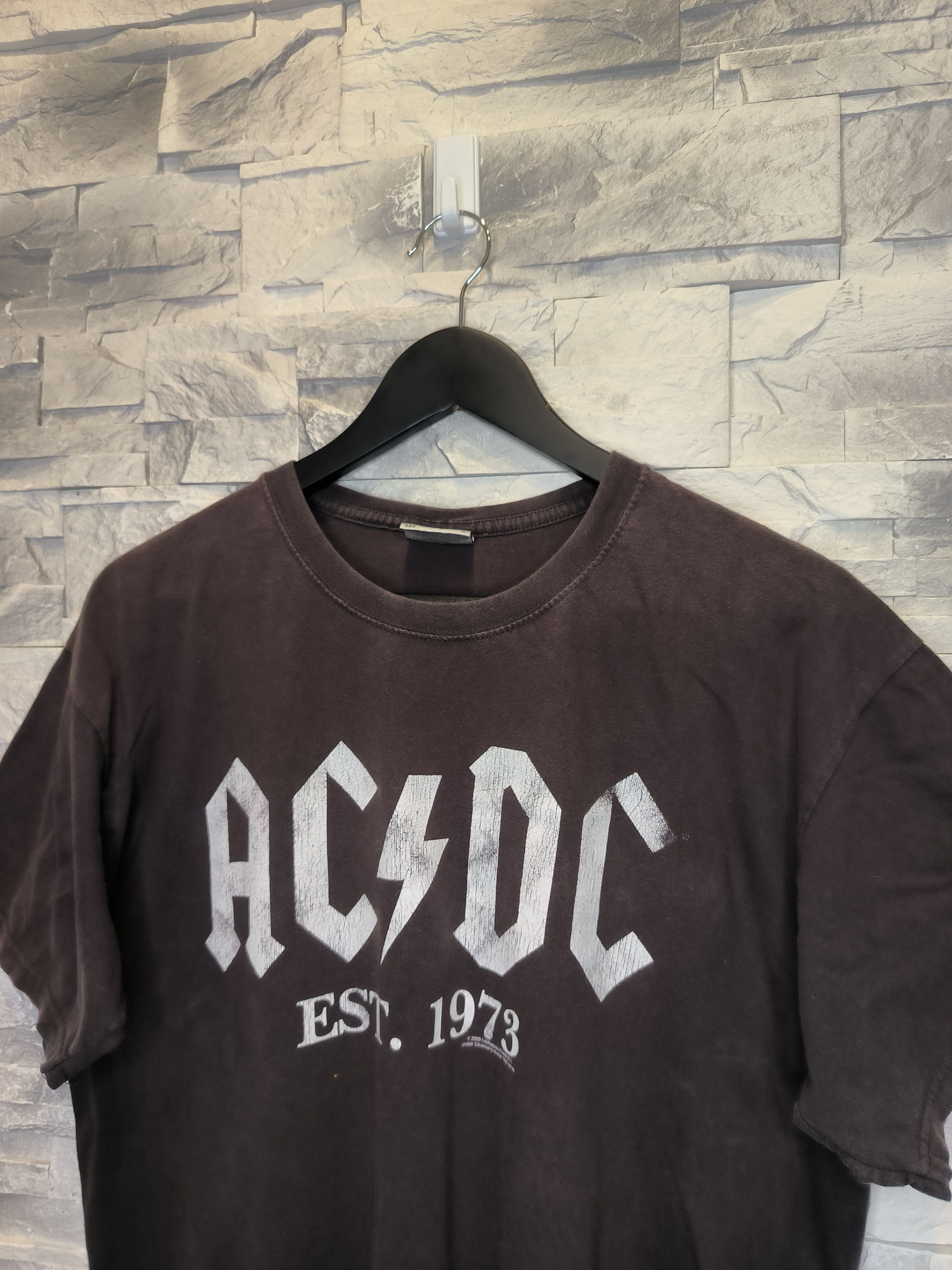AC/DC Vintage ACDC T-Shirt 2009 00s Brown Licensed Size US L / EU 52-54 / 3 - 2 Thumbnail