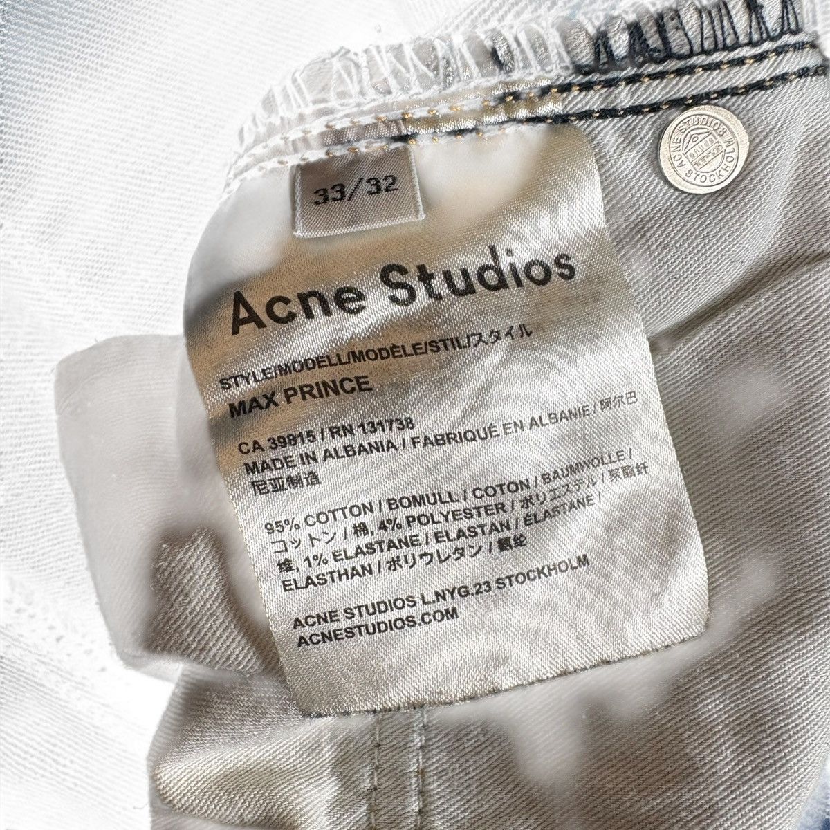 Acne Studios Acne Studios Max Prince Jeans Blue Slim 32 Archive Vintage Size US 32 / EU 48 - 5 Thumbnail