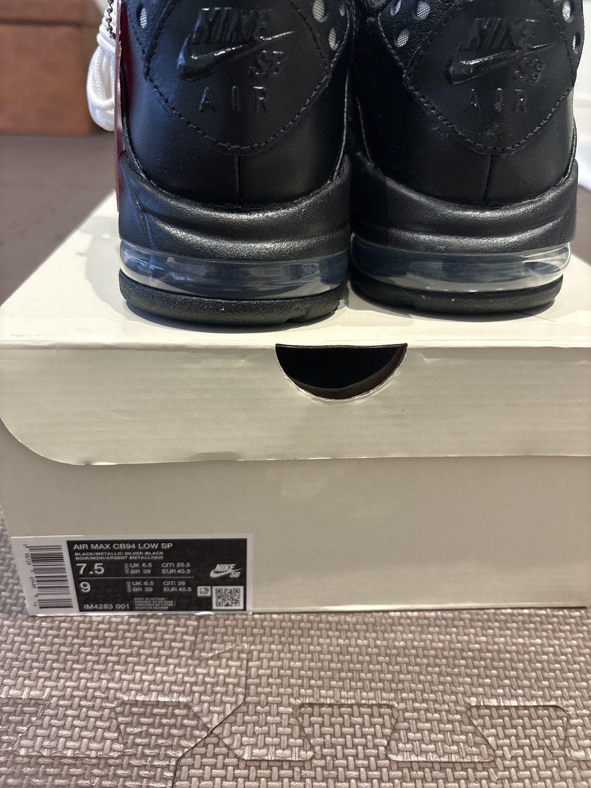 Nike × Supreme Nike SB Air Max 2 CB '94 Low “Black” Size US 7.5 / EU 40-41 - 9 Thumbnail