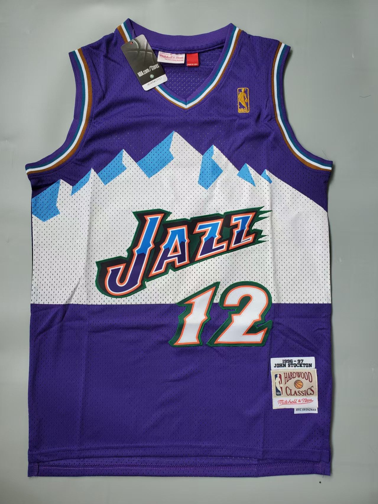 NBA Utah Jazz 12 John Stockton Jersey Size US XL / EU 56 / 4 - 1 Thumbnail